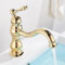 Waschtischarmatur, Einhebelmischer, Warm- und Kaltmischbatterie, Badezimmer, Waschbeckenarmatur, antikes Messing, drehbarer Waschbeckenhahn, kurzes glänzendes Gold