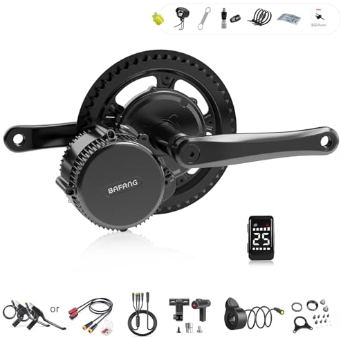 Bafang Mittelmotor 48V 750W Elektrofahrrad-Umrüstsatz Mittelantrieb,BBS02B Mittelmotor-Kit für Mountainbike, DIY eBike Pedelec Kit mit DZ40 Anzeige