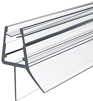 Heilmetz Joint de douche 80cm Parfait pour les portes de douche en verre de 4-6mm joint bas de porte de douche en PVC hydrofuge, installation facile Joints de cabine de douche 1 pièce（Type C）