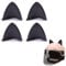 UENXRXE 4 Stück Helm ohren Motorradhelm Katzenohren, Motorradhelm ohren,Katzenohren Motorradhelm Dekorative, Niedliches Helmzubehör Ohren（Rosa） (Schwarz)