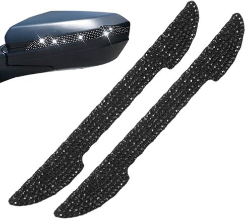 XUKZIMA 2 Pcs Spiegelstreifen Spiegel Aufkleber Folie Streifen Dekor Außenspiegel Rückspiegel Autoaufkleber Digitaldruck Waben