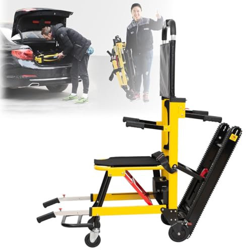 Salvaescaleras Para Personas Mayores,Elevadores De Escaleras Eléctricos,Silla De Ruedas Para Subir Escaleras Con Orugas,Escalera De Silla Portátil Plegable,Carga 165 Kg/364 Lbs A,Pilas incluidas