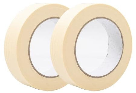 2 Rolls Textured Paper Tape 24mm*25 Yard Writable Masking Tape Self Adhesive Tape for DIY Crafts Painting