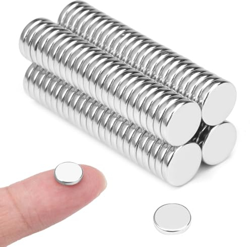 100 Stück Magnete Kleine, 8 x 2mm Mini Magnete Rund Stark | Flache Mini neodym Magnete, Klein Magnet rund Neodym Stark, Extra Neodym magnet Rund für Whiteboard, Pinnwand, Magnettafel