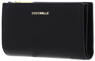 Coccinelle Leder Geldbörse Metallic Soft Wallet Noir schwarz