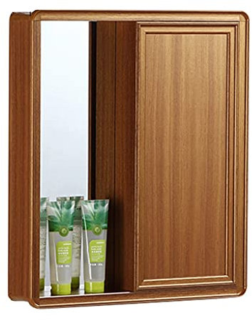 Meuble sous vasque pour salle de bain et chambre à coucher avec miroir, armoire murale avec miroir, résistante à l'humidité, porte coulissante
