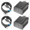 2Pcs Chargeur 45W Super Charge Rapide pour Samsung Galaxy S25,S24+,S24 Ultra,S23+,S23 Ultra, S22,S21,Note20,A54,A53,Z Fold5,Flip5,Fold4, Flip4,Tab S8,Prise Secteur USB C Adapteur avec 2m Câble USB C
