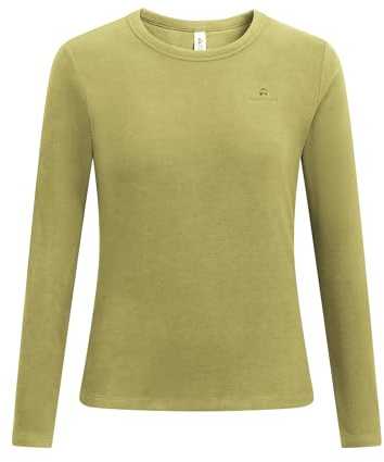 Pioneer Camp Damen Fleece Pullover Winter Warme Langarmshirt Midlayer | Warmes Fleeceshirt Weicher Thermo Unterhemd Thermounterwäsche mit Rundhalsausschnitt für Trekking, Wandern, Camping