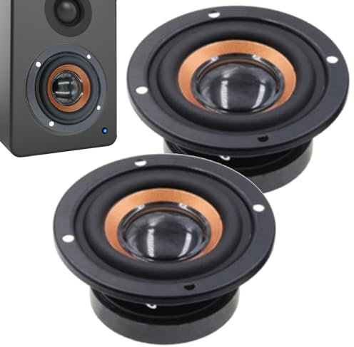 Audio Woofer Pair - Compact Home Subwoofer, Stereo Speaker Unit | 2 Inch Speaker Replacement for Channel Audio, Perfect for Games Room, Music Systems or Home Theatre Sound Enhancement