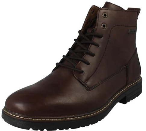 Rieker Mens Combat Zip & Lace Fastening Fleece Lined R-Tex Ankle Boots 33143
