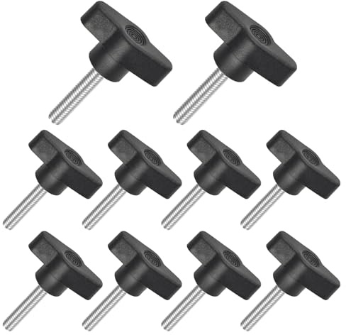 JJWNMLL 10pcs Tornillos Moleteados,M6*30mm tornillos con mango de estrella