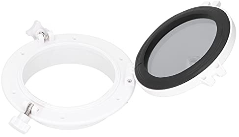 Tomantery Boat Porthole Durable Tempered Glass Window for RV Yacht Universal Anti- White for Boat Accessory