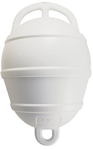 Nuova Rade Boje | Festmacherboje Verankerungsboje | Bojen | 39 cm lang | ø 25 cm | in Weiß, Gelb und Orange (Weiß)