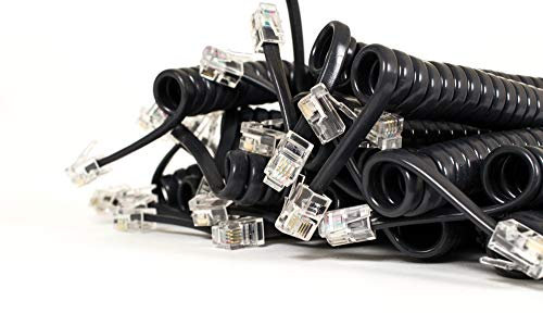 Intellinet Cavo Telefonico Spiralato 2mt RJ10 4P4C Nero