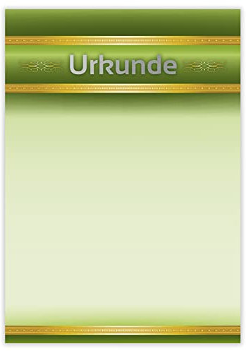 Designpapier Urkunde 10 Silberprägung DP881 – 12 Blatt Briefpapier – Vordruck, selbst beschriften, 2. Platz, Sporturkunde, Ehrenurkunde, Zertifikat – Nur für Inkjetdrucker – Druckerpapier A4 190g/m²