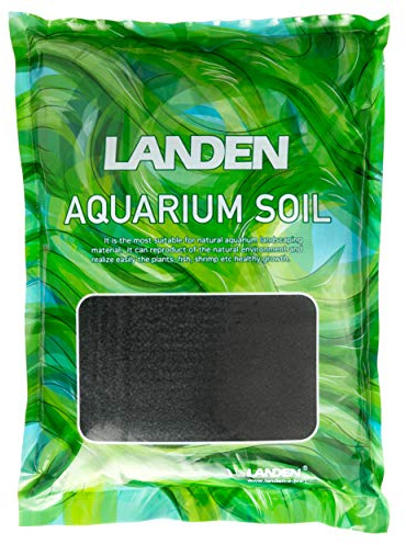 LANDEN Aqua Soil Substrat, 5 l, für natürlich bepflanzte Aquarien, Pflanzen oder Garnelen, Tonkies und stabiles poröses Substrat für Süßwasseraquarien, Schwarz