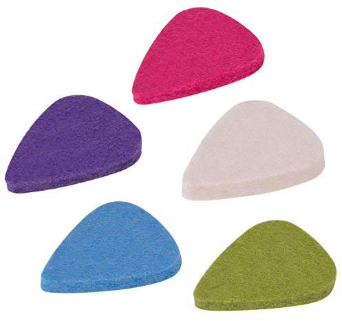 Trimming Shop Gitarren-Plektren für E-Akustik-Bass, Filz, Ukulele, Instrumente, mittlere und schwere Stärke, Jazz-Spiel, 3 mm dick, 10 Stück, Mehrfarbig