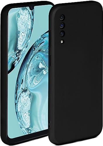 ONEFLOW Soft Case für Samsung Galaxy A50 / A30s Hülle aus Silikon mit Kameraschutz, Silikonhülle mit erhöhtem Schutz fürs Display, Backcover Schutzhülle, weiche Handyhülle, Schwarz