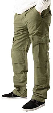 WEST COAST CHOPPERS Caine Ripstop Cargo Pants (Oliv,3XL (EU 58))