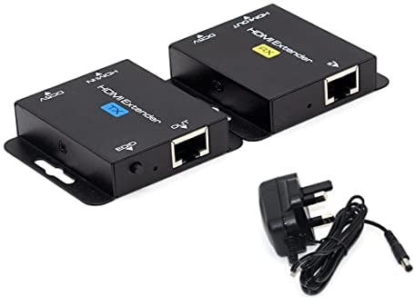 HDMI-Extender 60 m Mit POC 1080p @ 60Hz 3D Repeater (TX und RX) RJ45 Auf Konverter Transfer Single Von Cat5e/Cat6/Cat7/Cat8 OFC Kabel Mit 5 V Netzadapter