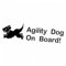 SCSHY Auto-Aufkleber 16.8Cm * 5.4Cm Agility Dog On Board Sign Vinyl Aufkleber Auto Aufkleber Schwarz/Silber