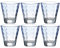 LEONARDO HOME 025894 Trinkglas OPTIC 6er-Set 215 ml hellblau, Glas