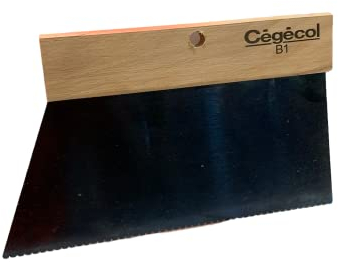 CEGECOL SIKA - Spatule crantée pour application de colle à carrelage - Spatule TKB B1
