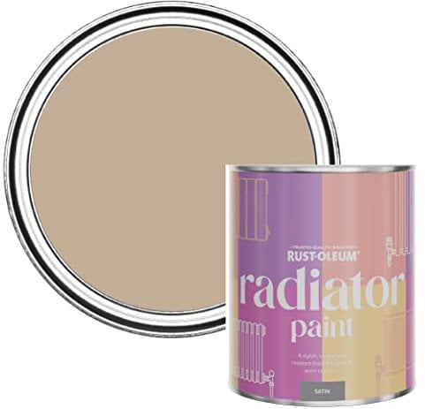Rust-Oleum Brown Heat Resistant Radiator Paint in Satin Finish - Salted Caramel 750ml