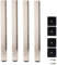 AZERODESIGN-Pack 4 Patas para Mesas y Muebles-Patas Mesa Cuadradas de 60x60mm-Patas para Muebles-Patas Regulables-Color INOX-Medidas Largo 71cm,83cm y 87 cm(71CM)