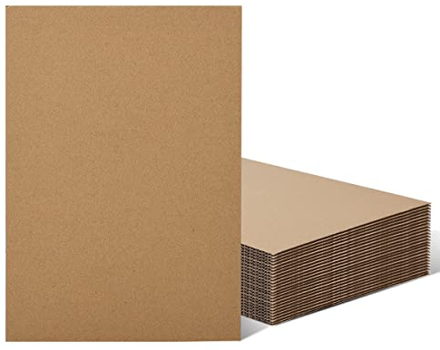 Worown 20 Stück A4 (210 x 297 mm) Wellpappe, 3mm Dicke Pappe, Karton Blätter für Malen, Modellieren, Kunsthandwerk