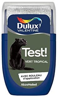 Dulux Valentine Peinture Testeur Crème de Couleur - Murs et Boiseries - Mat - Couleur Vert Tropical 30 ml