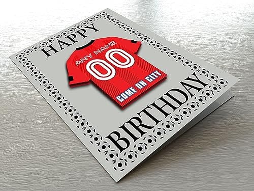 YORK CITY FOOTBALL BIRTHDAY CARD – PERSONALISED FOOTBALL SHIRT FRIDGE MAGNET - THE BEST A FAN CAN GET!