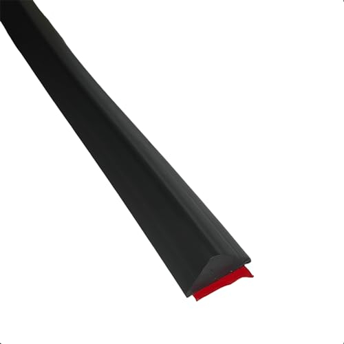 Syiyunran Barrera Ducha Water Shower Umbral - Tira Impermeable De Caucho Dam RetencióN, Black1.5m De Agua, Altura Triangular 1,2 Cm, Lexible Sistema Con Dique Autoadhesivo Para Cocina BañO Encimera