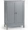 COSTWAY Bathroom Floor Cabinet, Freestanding Storage Cupboard with Adjustable Shelves, Wooden Side Cabinet Organizer Unit for Bathroom Living Room Hallway (Grey)