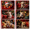 12 Weihnachtskarten Set Klappkarten mit Umschlägen a6 Karte Karten Umschlag glanz Frohe Weihnachten Merry Christmas xmas Rot Tiere Hund Katze Maus Welpen Kätzchen Meerschweinchen