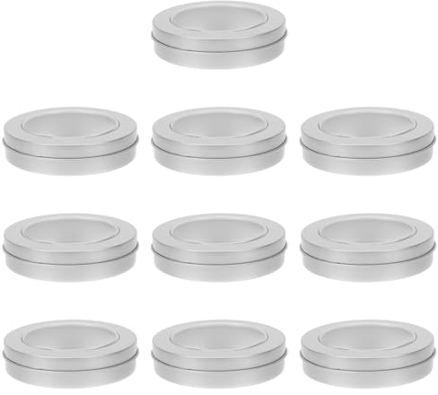 IMIKEYA 10 Stück Koreanische Werkzeuge Zur Herstellung Von Zuckersüßigkeiten Metallblechdosen Ausstechformen Blechdose Runde Blechbehälter Zuckerspiel Süßigkeitenschachtel Für