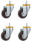 4inch Moving Wheels M14/M16×30mm Gewinde 100mm Möbelrollen Silent Universal Swivel Heavy Duty Rubber Castors mit Bremse für Trolley Weinwagen Last 330kg - 4Pcs (Color : Universal, Size : M16)