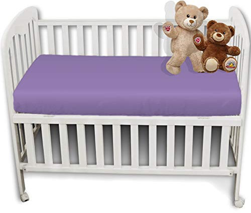 Cot Bed Fitted Sheets Premium Polycotton Soft and Durable Enhance Sweet Dreams For Your Child with our HighQuality Bedding (Lilac)