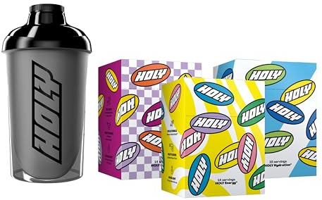 HOLY Starter Set Deluxe - Energy, Iced Tea & Hydration - 42 Portionen in 21 fruchtigen Geschmacksrichtungen - Vegan & zuckerfrei mit 100% natürlichen Fruchtaromen