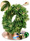 ArtiTree - Weihnachtskranz für Tür, Adventskranz, Weihnachtsdeko für Außen und Innen, Künstlicher Tannenkranz - 40cm (40 cm, mit Beleuchtung)