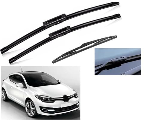 Para Renault Megane 3 MK3 2008-2016 Escobillas de limpiaparabrisas delanteras y traseras Parabrisas Ventana