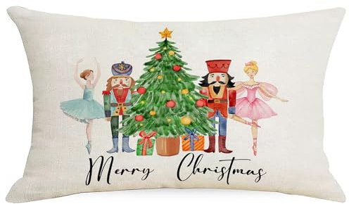 Oneshlee Weihnachten Kissenbezug 30x50, Weihnachtskissenbezug Weihnachtsdeko Innen, Kissenhüllen Weihnachten, Weihnachtsdeko Kissenbezug, Winter Zierkissenbezug, Deko Couch Wohnzimmer Schlafzimmer(B)