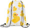 Homewish Cartoon Ente Kordelzug Rucksack,Schöne Gelbe Ente Kordelzug Tasche,Nette Hand Gezeichnete Ente Draw String Tasche 33x40 cm,Schöne Bauernhaus Tier String Rucksack