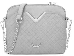 VUCH Kleine Umhängetasche mit Kette Fossy Mini Grey für Frauen, Elegante Handtasche für Damen, Tasche für Mädchen