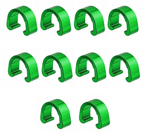 NOPOXA 10 Pcs Aluminum Alloy Bike Cable C-Clips Mountain Bike Bicycles Brake Cable Clips Fixed Clamps Frame Buckle