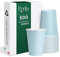 Perla - 500 Bicchieri in Carta da 200ml Ecologici Biodegradabili Monouso - Adatto per Bevande Fredde e Calde - Prodotto e confezionato in Italia - Made in Italy (Azzurro)