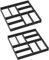 YARDIN Gehweg Form DIY Pflasterform 40x40x4cm,Garten Schablone Kunststoff Gehwegplatten Quadratisch Beton Pflastersteine Terrassenplatten,Schwarz,2PCS