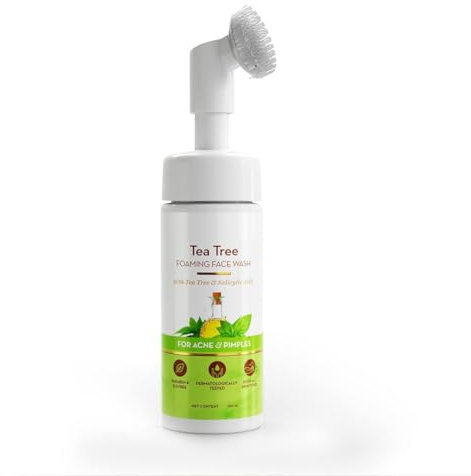 Te.a Tree Foaming Face Wash with Tea Tree and Salicylic Acid for acne and pimples that gently cleanses, eliminates excess oil, and has antibacterial properties, 150ml (Pack Of 1)