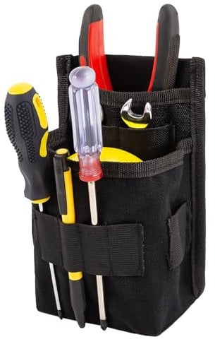 Werkzeugtasche Gürtel,Werkzeugtasche Klein,Elektriker Gürtel Werkzeug Gürteltasche,Herren Oxford Stoff,Handwerker Werkzeug Gürteltasche,Zubehör Tool Arbeitstasche,Dachdecker Nageltasche,Schwarz