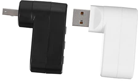Veemoon USB 2.0 Hub 2 Stück aus Kunststoff Effizient und Stabil mit 3 Anschlüssen Weiß Praktischer USB Verteiler für Laptop und Kartenleser